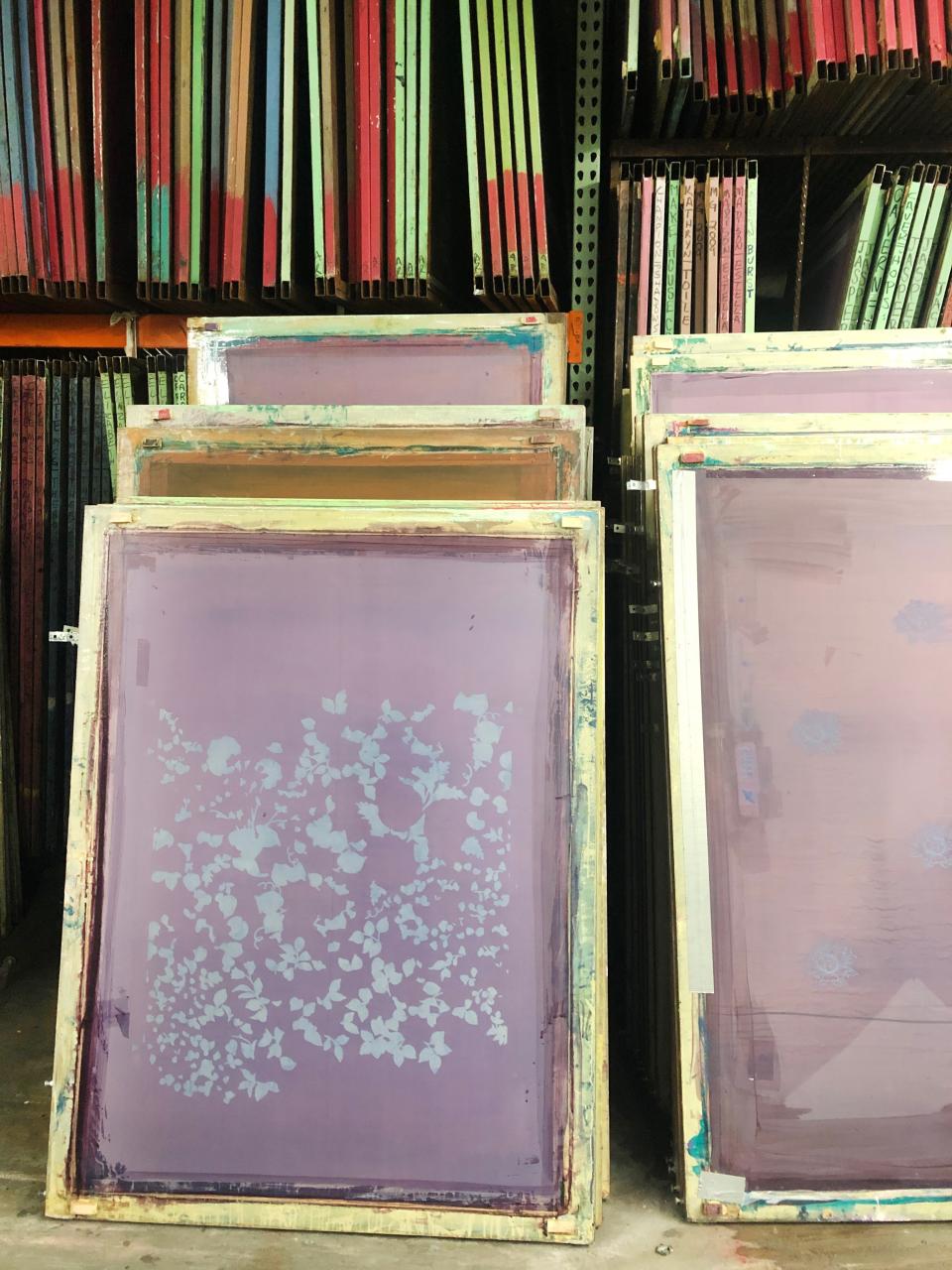 Screens used to make CW Stockwell wallpaper prints.