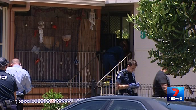 Police at the scene of the stabbing massacre in Cairns. Source: 7News