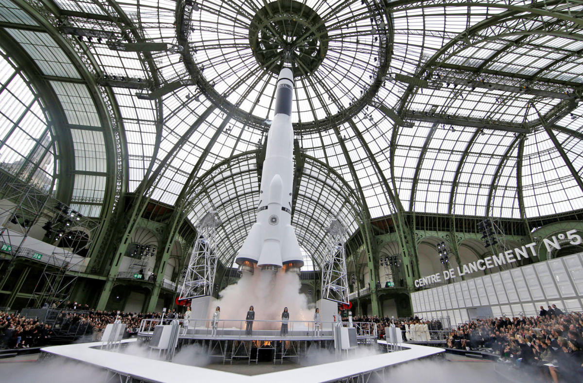 Chanel Space Station Fall 2017 Show Paris Fashion Week  Chanel Rocket Ship  and Space Station Show Fall 2017