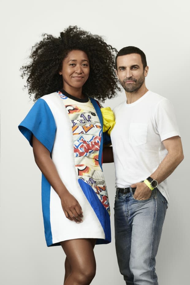 Naomi Osaka with Nicolas Ghesquière.