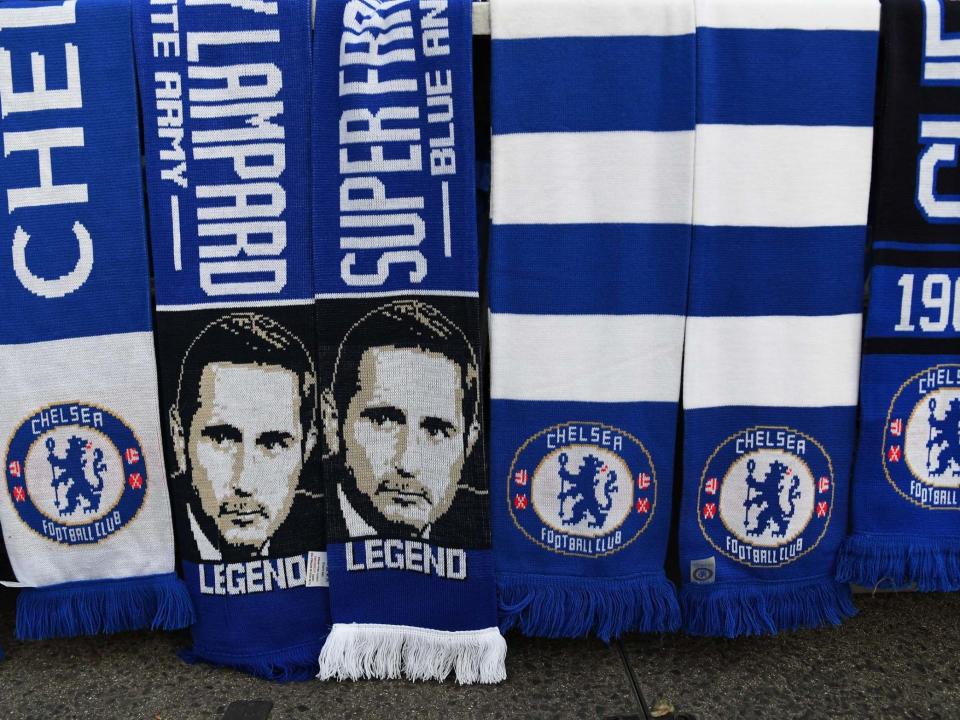 A view of Chelsea scarves: EPA