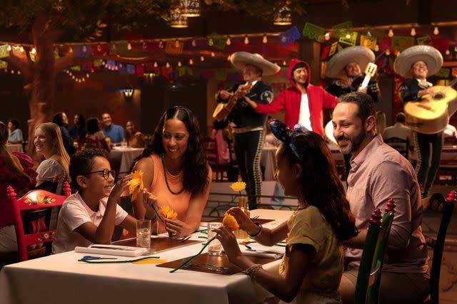 <p>Disney</p> Plaza de Coco, a new theatrical dining experience aboard the Disney Treasure inspired by the 2017 film, 'Coco.'