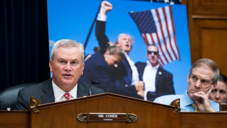 James Comer, the committee chairman, speaks at a hearing on the Secret Service