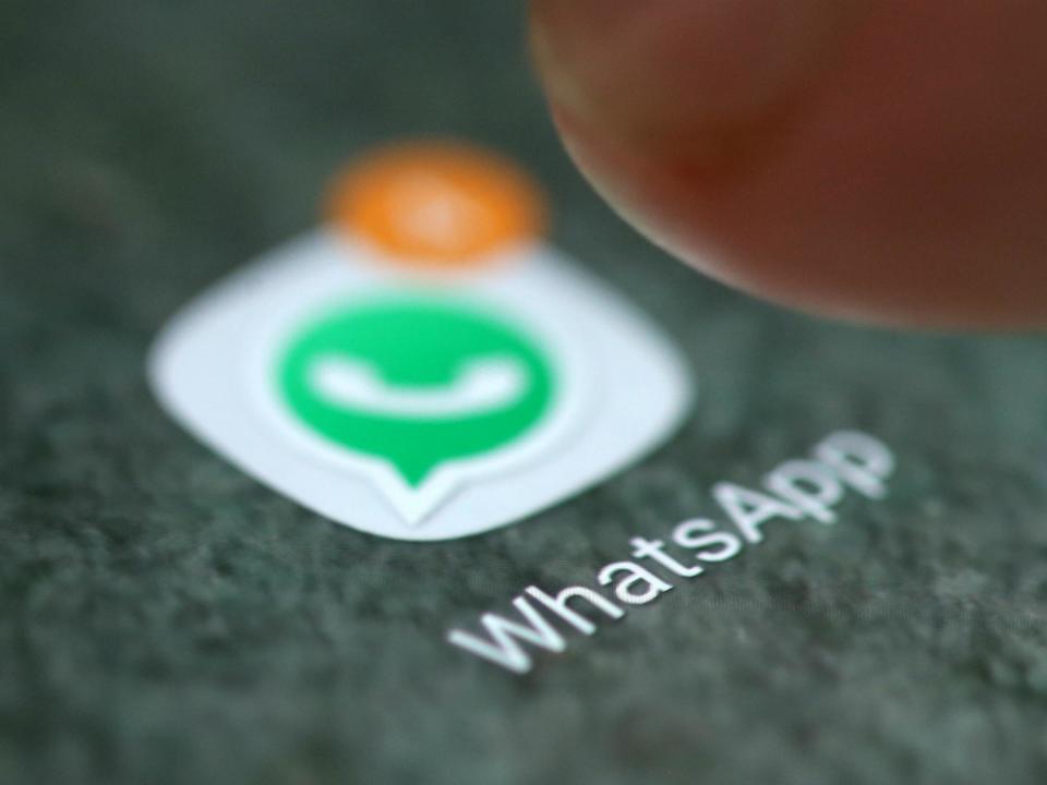 The WhatsApp app logo is seen on a smartphone in this picture illustration taken September 15, 2017: Reuters