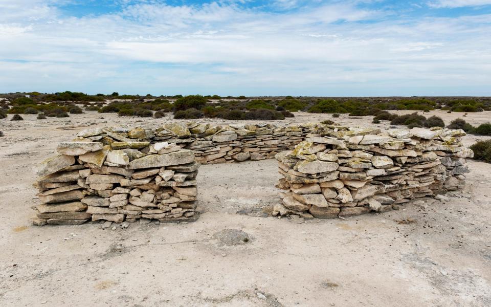 The fort on West Wallabi island constructed by Dutch soldier Wiebbe Hayes following the Batavia shipwreck