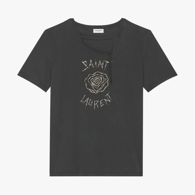 Saint Laurent Barbed Roses T-Shirt