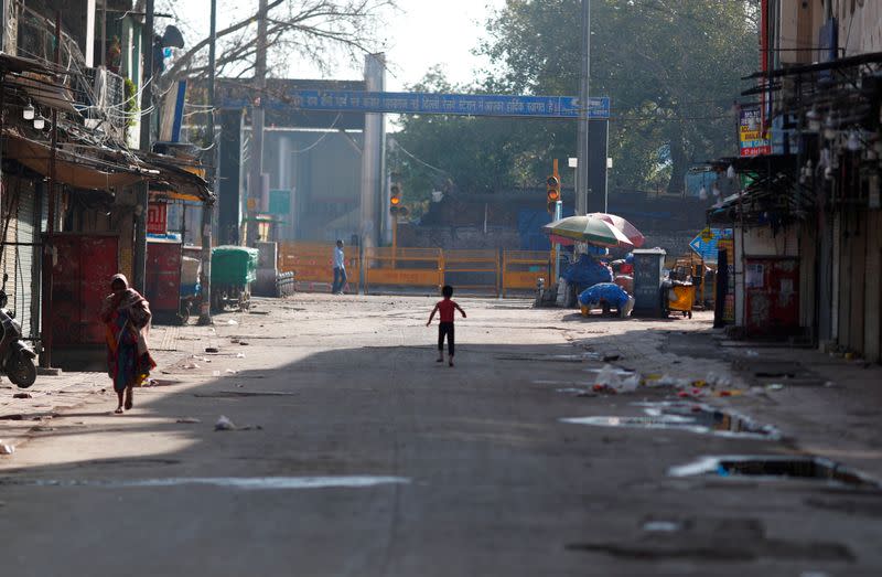 Lockdown amid a coronavirus disease (COVID-19) outbreak in New Delhi