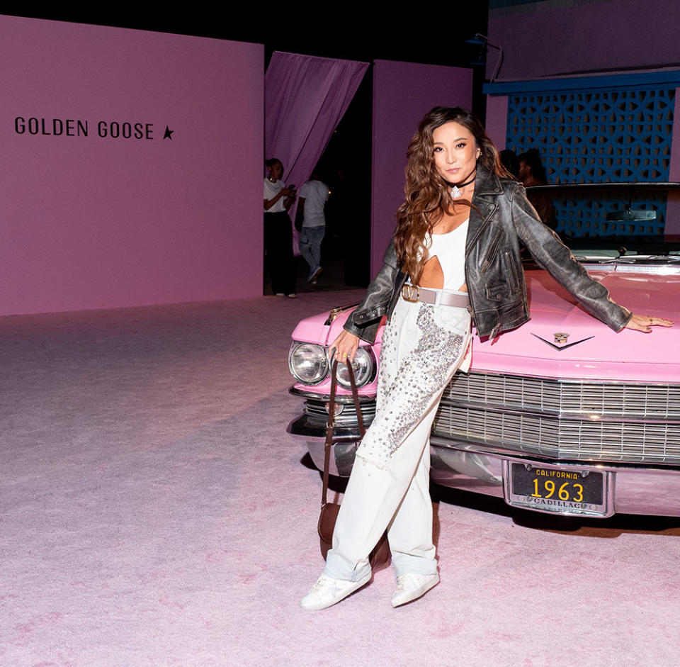 Ashley Park at the Golden Goose L.A. Golden Spirit Event held at the Pink Motel on October 12, 2022 in Sun Valley, California.