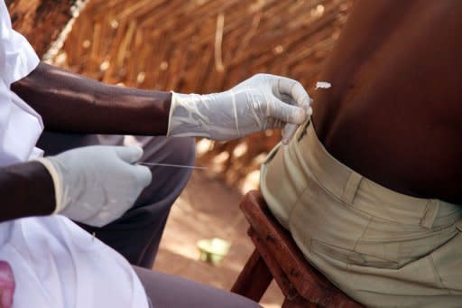 Image provided by Sanofi shows a patient undergoing tests for the disease called Human African trypanosomiasis, commonly known as sleeping sickness. The disease is transmitted by tsetse flies found in 36 sub-Saharan African countries