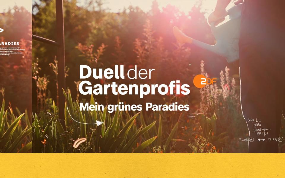 Ab Anfang September zeigt das ZDF das Format "Duell der Gartenprofis - Mein grünes Paradies". Die Sendung ist ein Ableger zur Dokusoap "Duell der Gartenprofis". (Bild: ZDF/Vielfein)