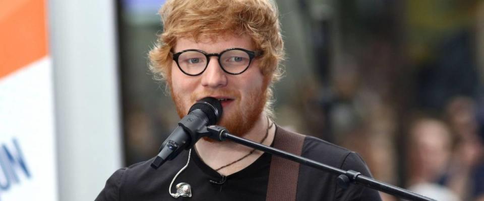 NEW YORK - JULY 6, 2017: Ed Sheeran, performs on the NBC 