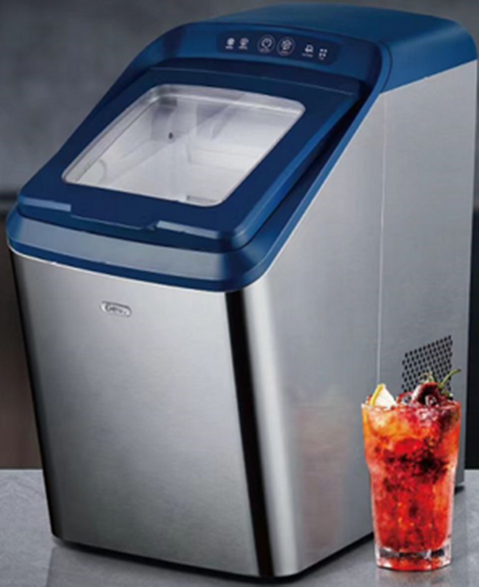 Gevi Household Countertop Nugget Ice Maker in blue.