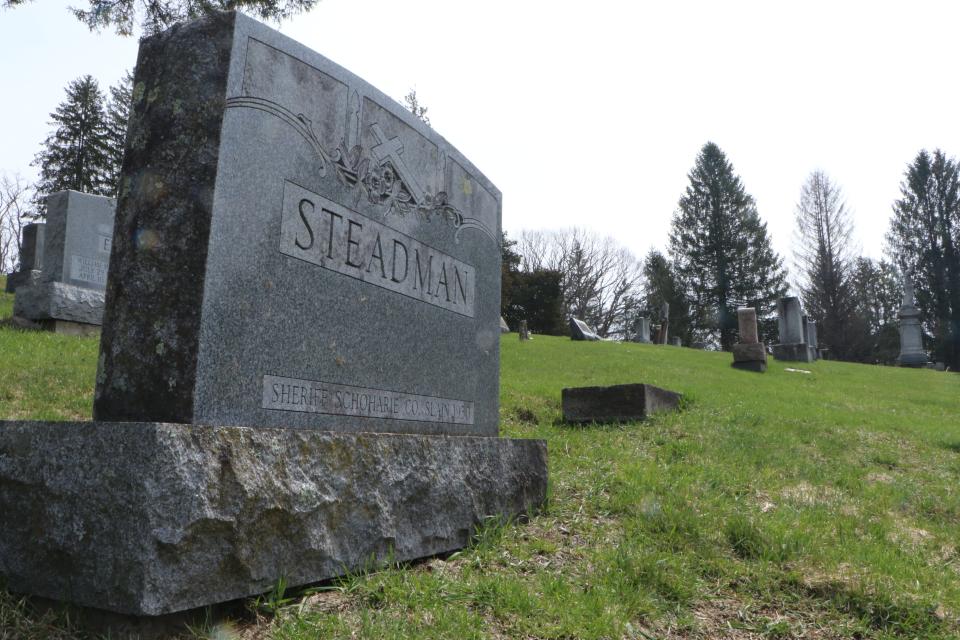 Sheriff Henry Steadman is buried on a hillside in Middleburgh Cemetery in Schoharie County, N.Y.