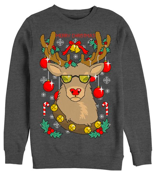 where to buy ugly christmas sweaters, Men's Lost Gods Ugly Christmas Cool Rudolph Sweatshirt