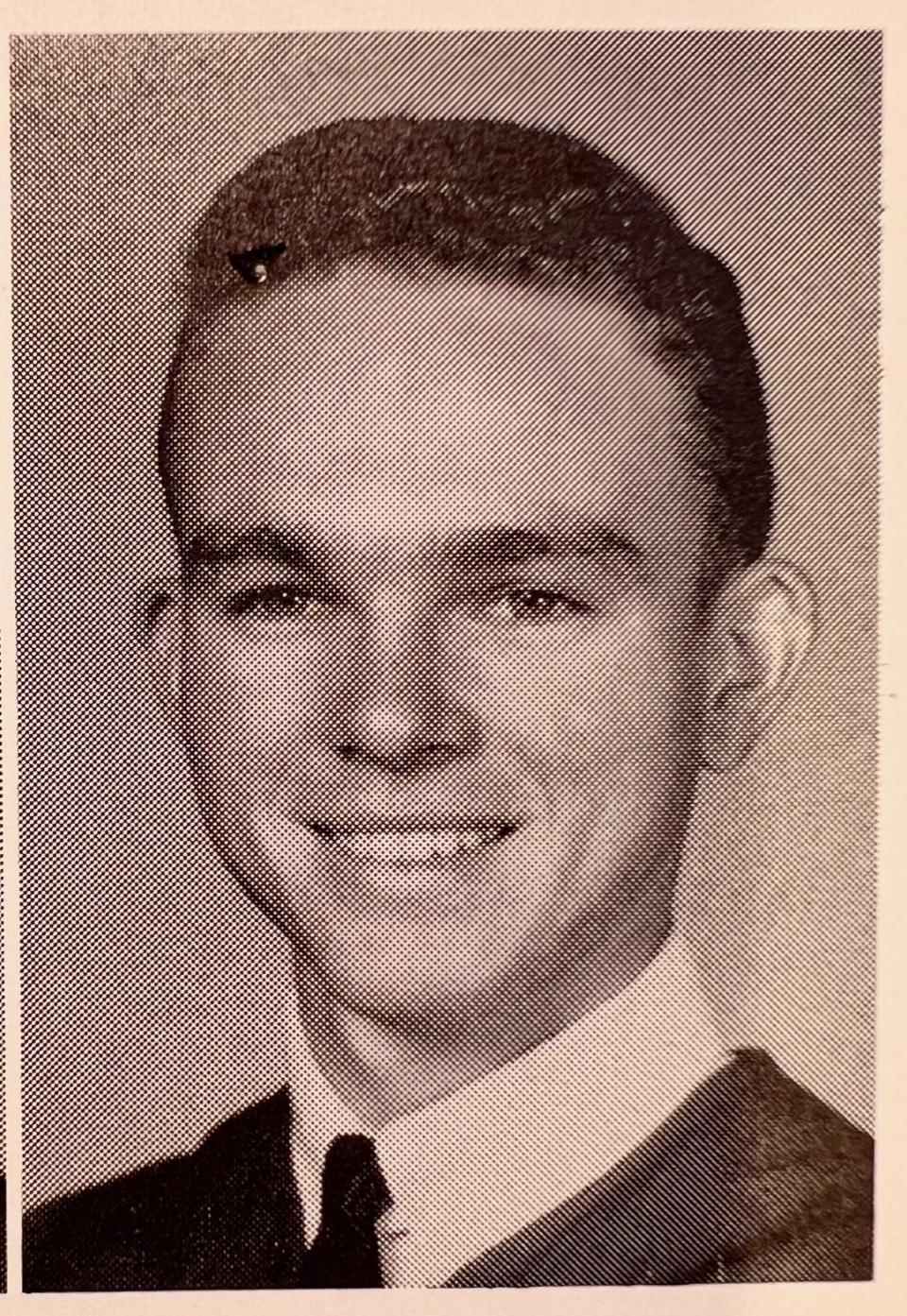 Richard Elmo Hood as a senior at Winter Haven High School. Hood went to the U.S. Military Academy at West Point, graduating in 1966.