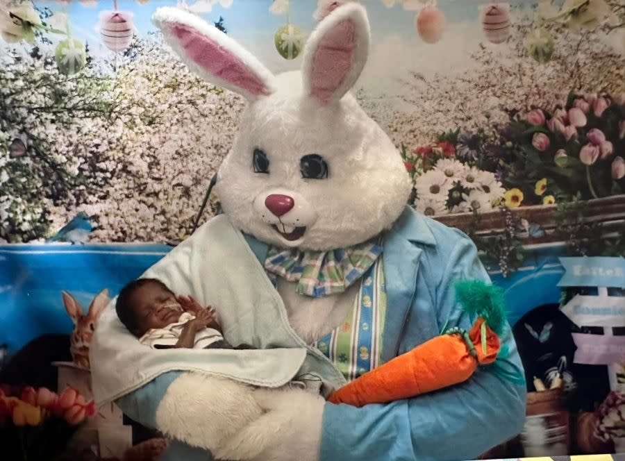 Easter Bunny at the NICU.