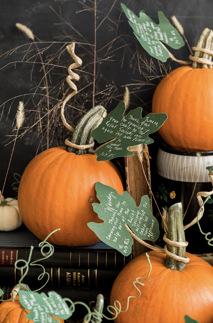 Pumpkin Leaf Favors