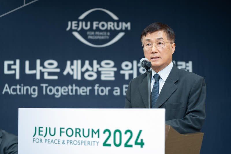 Ma Young-sam, the former ambassador of South Korea to Israel and the inaugural chief of the nation's office in Palestine, participates May 30, 2024, in the Jeju Forum for Peace and Prosperity. Photo courtesy Jeju Forum for Peace an Prosperity