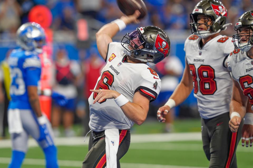 Baker Mayfield und die Tampa Bay Buccaneers haben in dieser Saison eine 2:0-Bilanz mit einem Überraschungssieg über die Detroit Lions in der zweiten NFL-Woche erreicht.