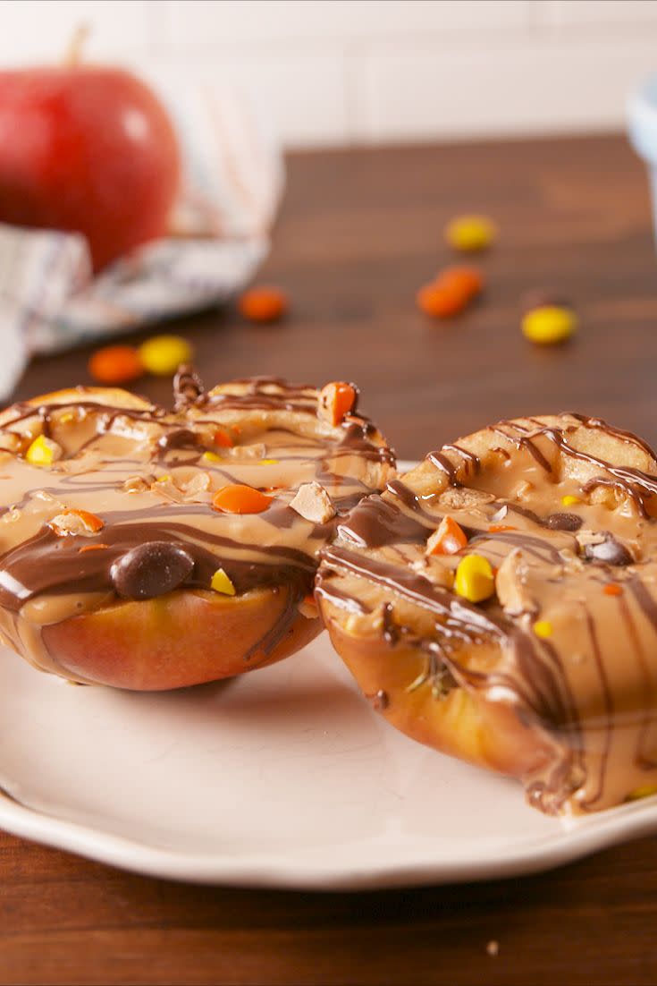 Peanut Butter Stuffed Apples