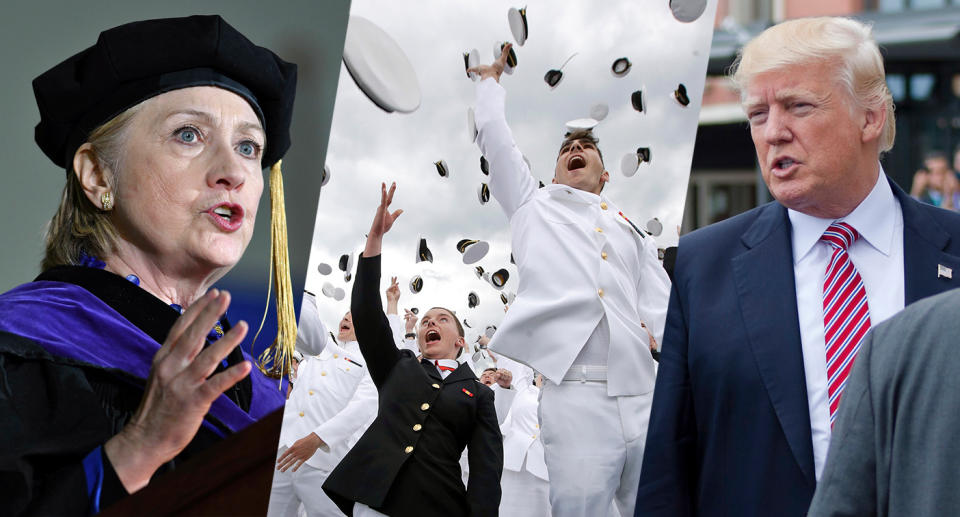 Hillary, Naval Academy, Trump & more — it happened today: May 26 in pictures