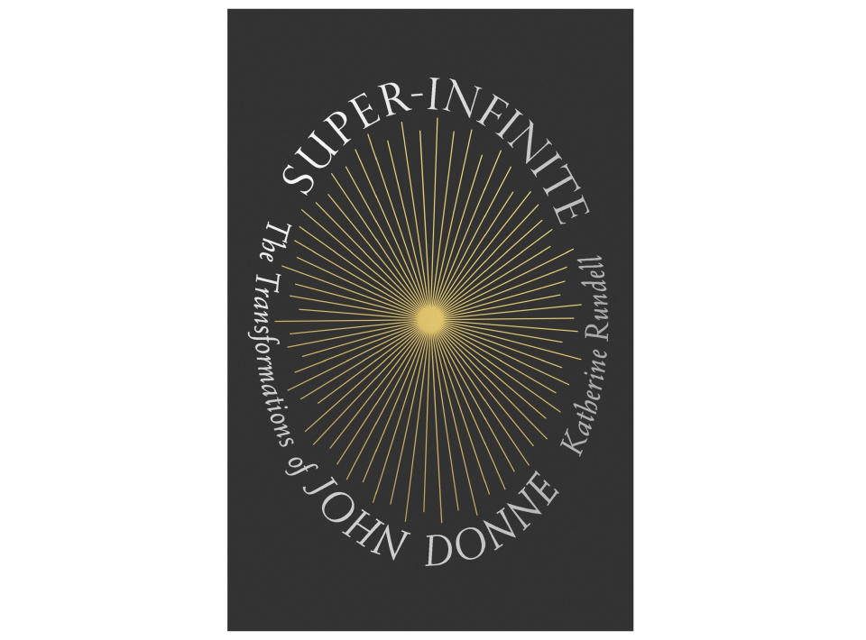 This image released by FSg shows book cover art for "Super-Infinite: The Transformations of John Donne" by Katherine Rundell, winner of the Baillie Gifford Prize. (FSG via AP)