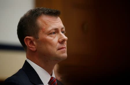 FBI Deputy Assistant Director Peter Strzok testifies before a House Committees on the Judiciary and Oversight & Government Reform joint hearing on "Oversight of FBI and DOJ Actions Surrounding the 2016 Election”in Washington, U.S., July 12, 2018. REUTERS/Leah Millis?