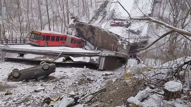 Bridge collapse in Pittsburgh