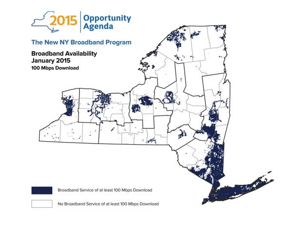 New York Broadband map