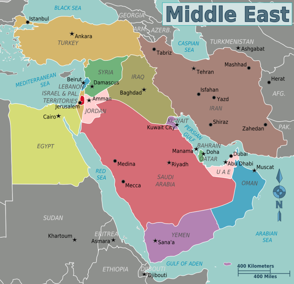 middle east map