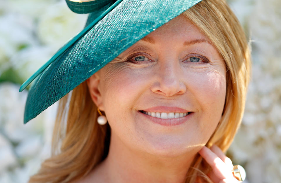 ASCOT, UNITED KINGDOM - JUNE 21: (EMBARGOED FOR PUBLICATION IN UK NEWSPAPERS UNTIL 24 HOURS AFTER CREATE DATE AND TIME) Kirsty Young attends day 3 'Ladies Day' of Royal Ascot at Ascot Racecourse on June 21, 2018 in Ascot, England. (Photo by Max Mumby/Indigo/Getty Images)