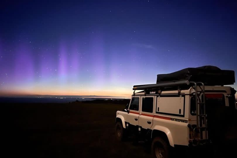 The Aurora Borealis photographed from Bolt Head, Devon -Credit:Rowan Sutton