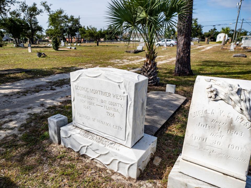 George Mortimer West, the man credited with naming Panama City, is buried in Oakland Cemetery.