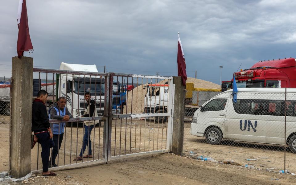 The Kerem Shalom commercial crossing into Gaza