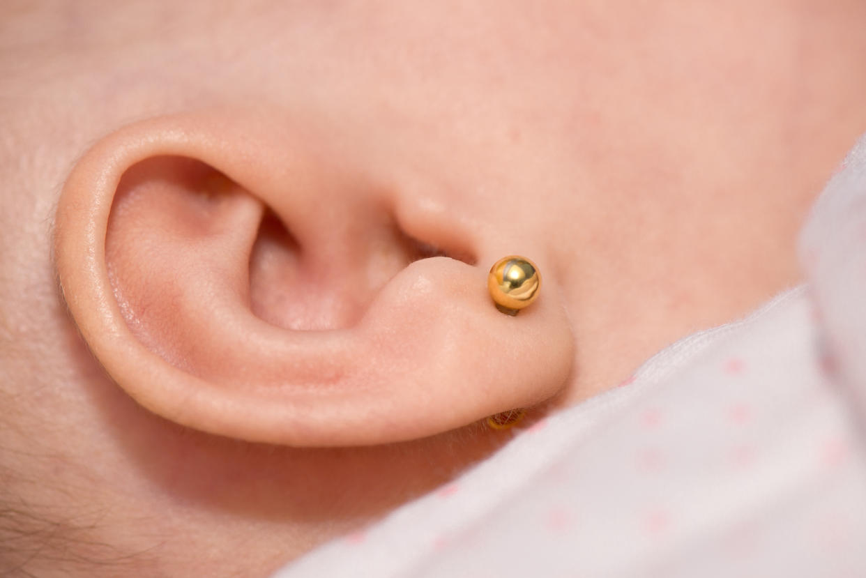 A mum has gone online to express her upset after her ex got her baby daughter’s ears pierced without her permission [Photo: Getty]