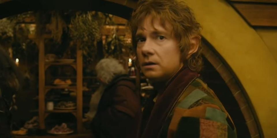 Bilbo in his Hobbit Hole in "The Hobbit: An Unexpected Journey"