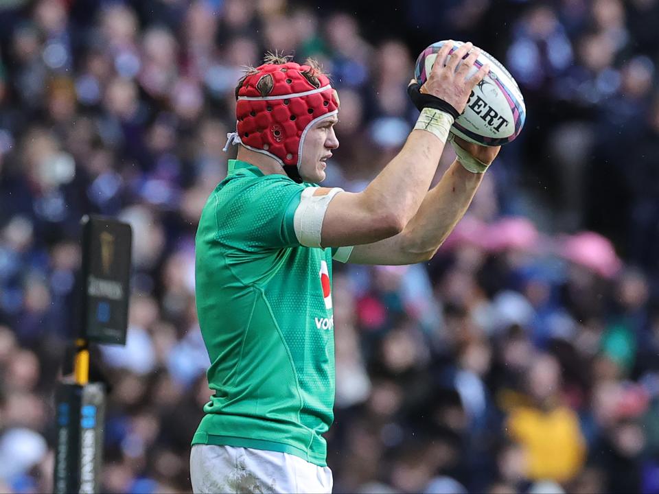 Injuries to both Ireland hookers mean Josh van der Flier has been forced to throw at the lineout (Getty Images)