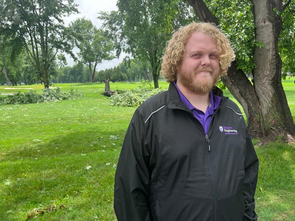 Connell Miller is an engineering researcher for the Northern Tornadoes Project (NTP). A NTP team was in Windsor on Monday, June 26, to determine whether a tornado touched down in the area on Sunday evening. 