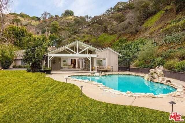 Pool with rock "waterfall"