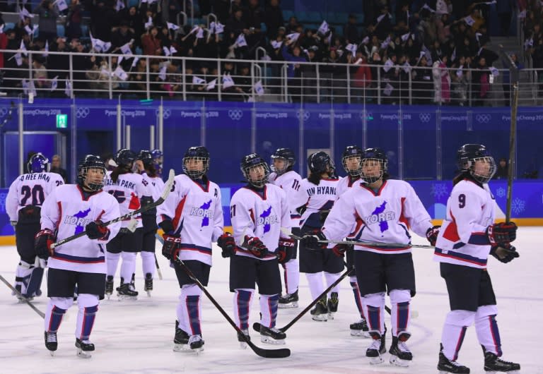 The decision to create a Unified Korea hockey team (pictured February 2018) for the Winter Olympics was controversial, but ultimately the romance of the occasion melted hearts, despite the team failing to win a single game