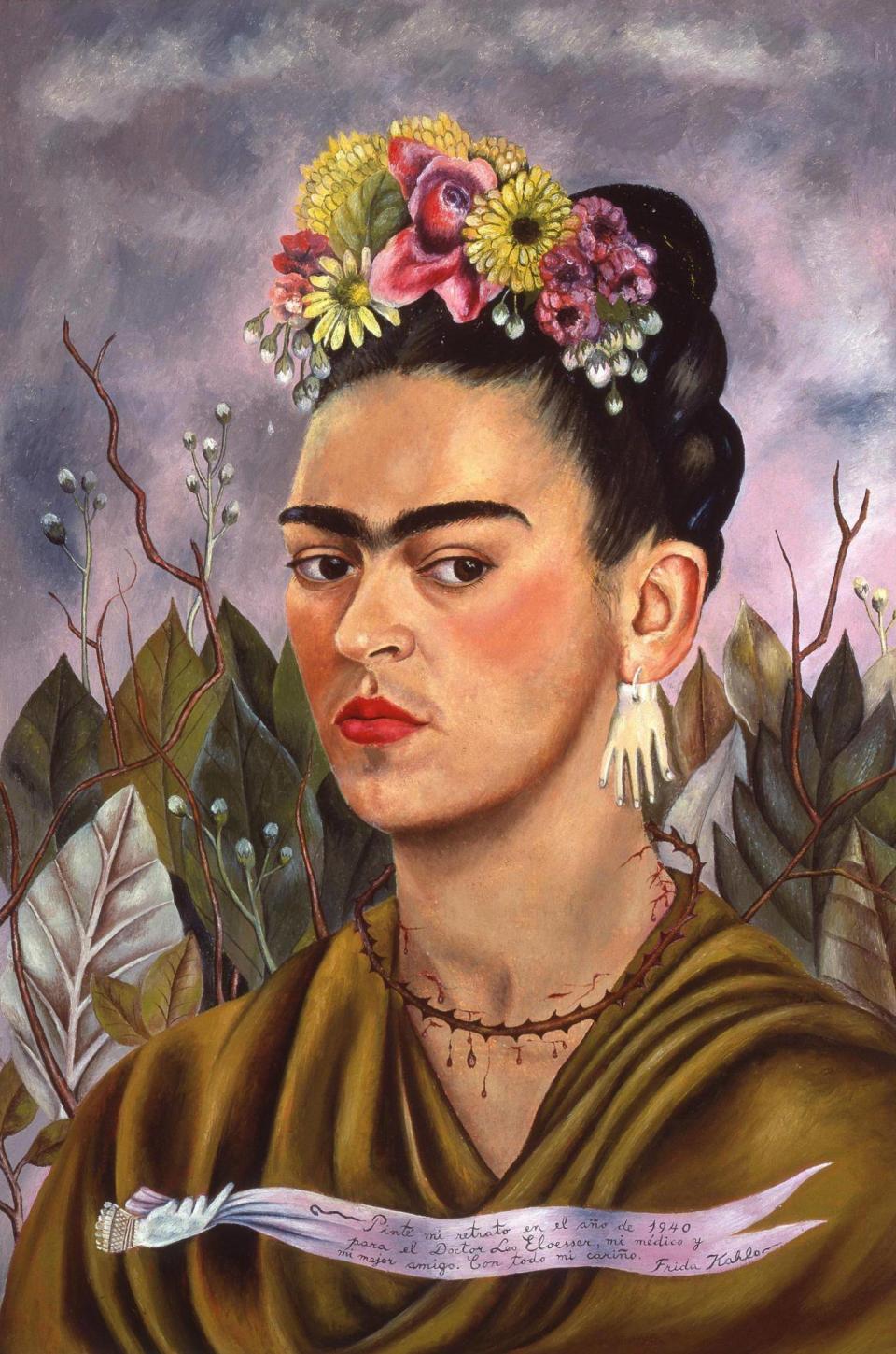 'Self-Portrait Dedicated to Dr. Eloesser' from Hidden Frida Kahlo (Prestel)