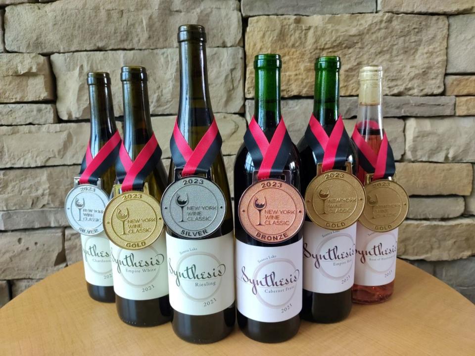 Here are Finger Lakes Community College's award-winning Synthesis wines.