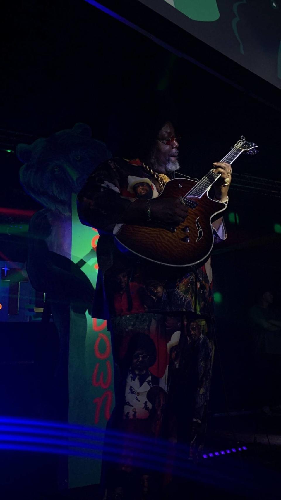 Afroman plays the guitar during his set at the Uptown Get Down Main Stage, the Uptown Theatre. Karlee Van De Venter