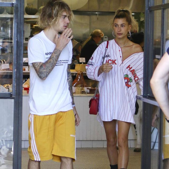 Hailey Bieber Can't Stop Wearing Vintage Baggy Shorts This Summer