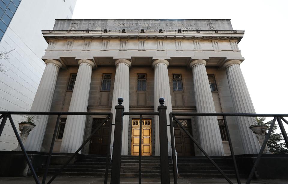The historic Ancient and Accepted Scottish Rite Temple on East Gray Street in Louisville, Ky. on Dec. 4, 2023.