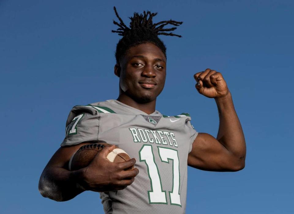 Miami Central High School’s Ezekiel Marcelin is one of the key returners for a Rockets’ squad that enters the season ranked fifth nationally and looking for its fifth consecutive state title.