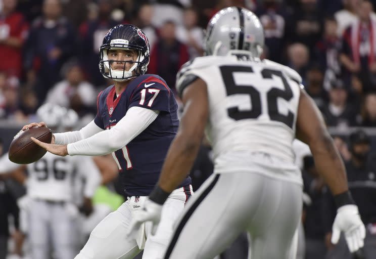 Brock Osweiler led the Texans to a playoff win. (AP)