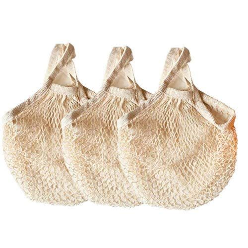 7) Reusable Cotton Mesh Bags (Set of 3)