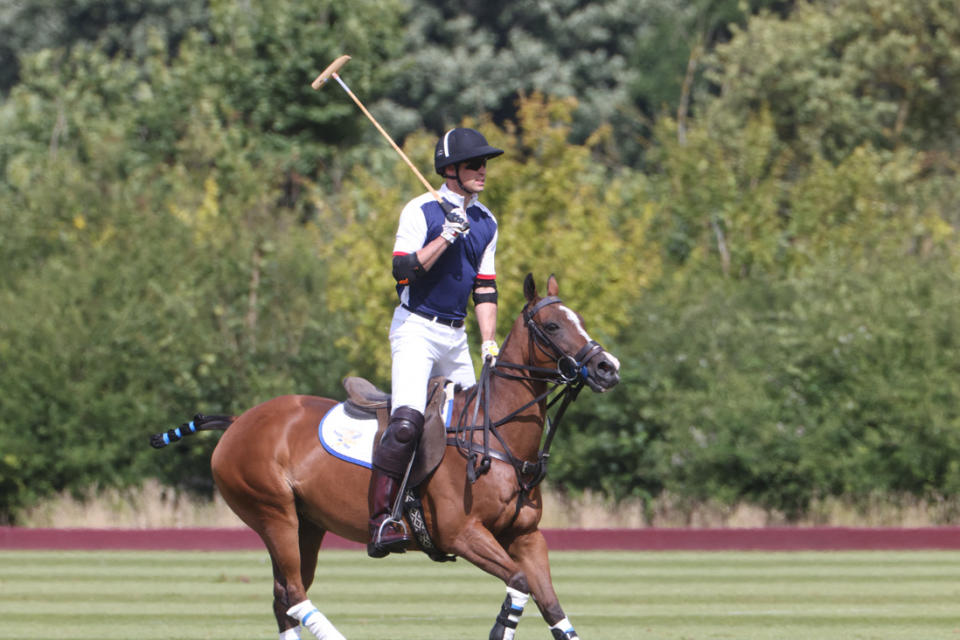 Le prince William lors du match de polo