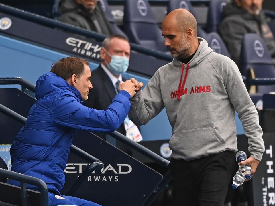 Pep Guardiola and Thomas Tuchel meet in the Champions League final (POOL/AFP via Getty Images)
